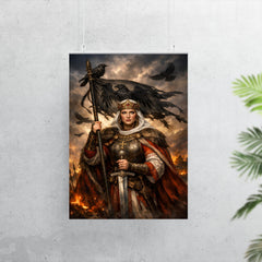 Saint Olga of Kiev with raven standard poster 7