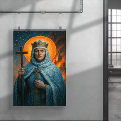 Saint Olga of Kyiv in frost and churchfire glow poster 4