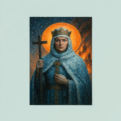 Saint Olga of Kyiv in frost and churchfire glow poster 8