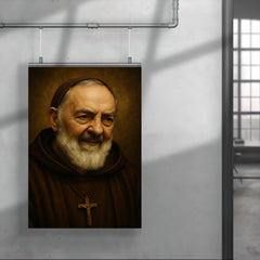 Saint Padre Pio portrait poster 4