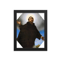 Saint Philippe Benizzi by Carlo Dolci framed print on a plain backdrop in size 8"x10".