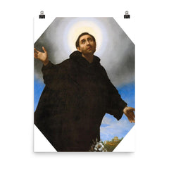 Saint Philippe Benizzi by Carlo Dolci poster on a plain backdrop in size 8"x10".