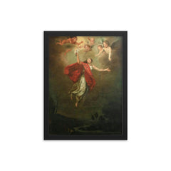 Saint Philomena of Rome framed print on a plain backdrop in size 12"x16".