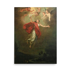 Saint Philomena of Rome poster on a plain backdrop in size 18"x24".