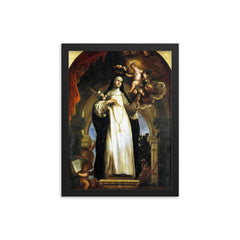 Saint Rose of Lima framed print on a plain backdrop in size 12"x16".