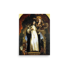 Saint Rose of Lima poster on a plain backdrop in size 12"x16".