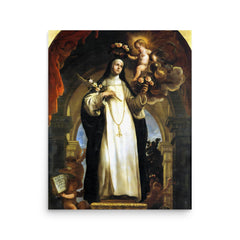 Saint Rose of Lima poster on a plain backdrop in size 16"x20".