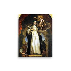 Saint Rose of Lima poster on a plain backdrop in size 8"x10".