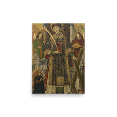 Saint Vincent of Saragossa poster on a plain backdrop in size 12"x16".
