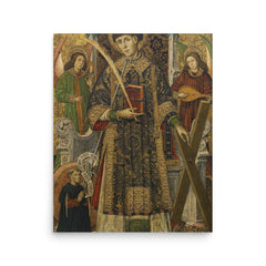 Saint Vincent of Saragossa poster on a plain backdrop in size 16"x20".