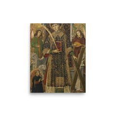 Saint Vincent of Saragossa poster on a plain backdrop in size 8"x10".