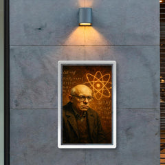 Sakharov in exile with atomic equations poster 2