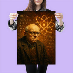 Sakharov in exile with atomic equations poster 3