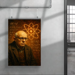 Sakharov in exile with atomic equations poster 4