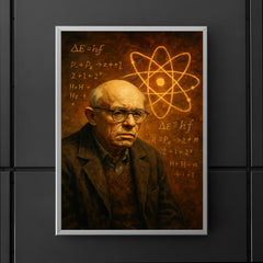 Sakharov in exile with atomic equations poster 5