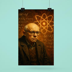 Sakharov in exile with atomic equations poster 6