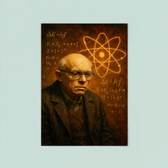 Sakharov in exile with atomic equations poster 8