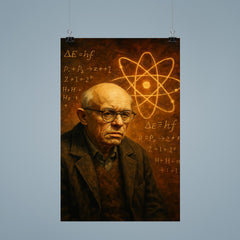 Sakharov in exile with atomic equations poster 9