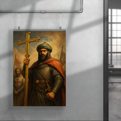 Saladin after Hattin with captured cross poster 4