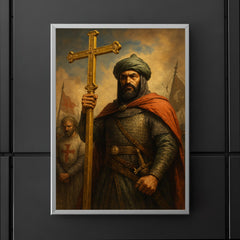Saladin after Hattin with captured cross poster 5