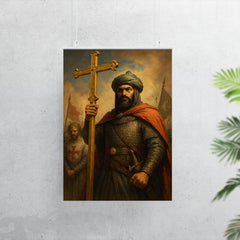 Saladin after Hattin with captured cross poster 7