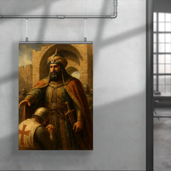 Saladin at Jerusalem gates solemn mercy poster 4