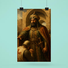 Saladin at Jerusalem gates solemn mercy poster 6