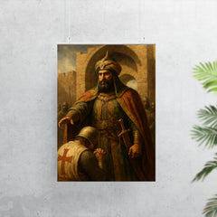 Saladin at Jerusalem gates solemn mercy poster 7
