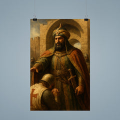 Saladin at Jerusalem gates solemn mercy poster 9