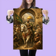 Saladin entering Jerusalem with restraint poster 3