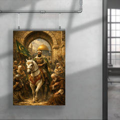 Saladin entering Jerusalem with restraint poster 4