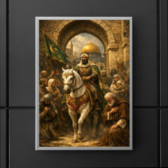 Saladin entering Jerusalem with restraint poster 5