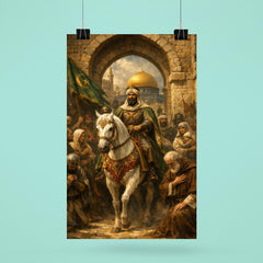 Saladin entering Jerusalem with restraint poster 6