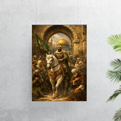 Saladin entering Jerusalem with restraint poster 7