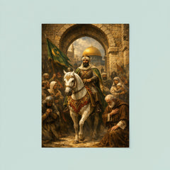 Saladin entering Jerusalem with restraint poster 8