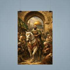 Saladin entering Jerusalem with restraint poster 9