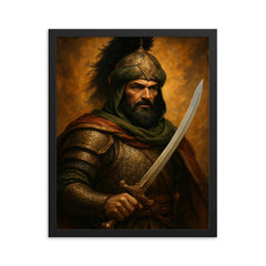 Saladin framed print on a plain backdrop in size 16"x20".