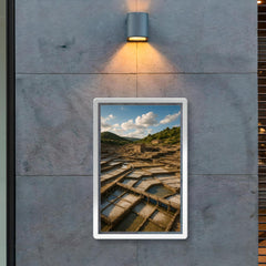 Salinas de Anana Salt Pans Basque Country Spain poster 2