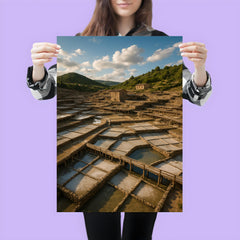 Salinas de Anana Salt Pans Basque Country Spain poster 3