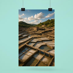 Salinas de Anana Salt Pans Basque Country Spain poster 6