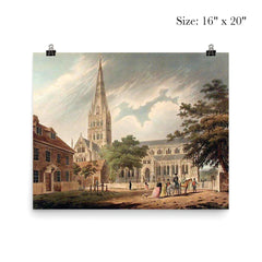 Salisbury Cathedral by Francis Jukes poster 2