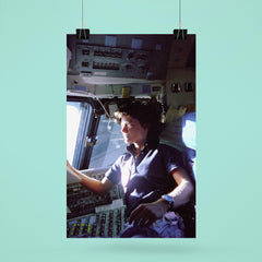 Sally Ride on the Flight Deck, 1983 poster 6