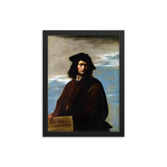 Salvator Rosa framed print on a plain backdrop in size 12"x16".