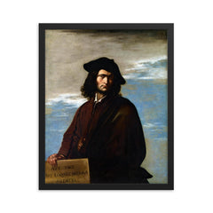 Salvator Rosa framed print on a plain backdrop in size 16"x20".