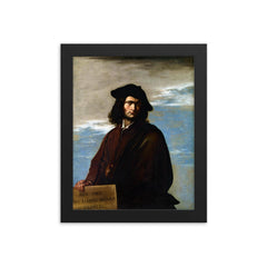 Salvator Rosa framed print on a plain backdrop in size 8"x10".