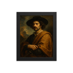 Salvator Rosa framed print on a plain backdrop in size 8"x10".