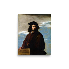 Salvator Rosa poster on a plain backdrop in size 8"x10".