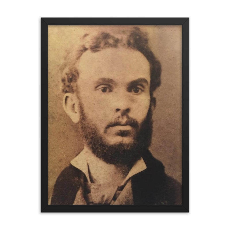 Sami Frasheri framed print on a plain backdrop in size 18