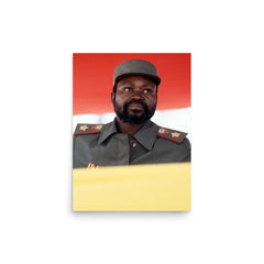 Samora Machel poster on a plain backdrop in size 12"x16".