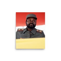 Samora Machel poster on a plain backdrop in size 8"x10".